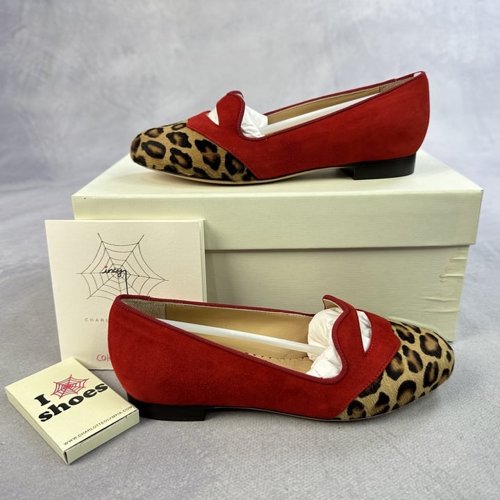 Charlotte Olympia Incy Bisoux Suede Shoes - Size 31