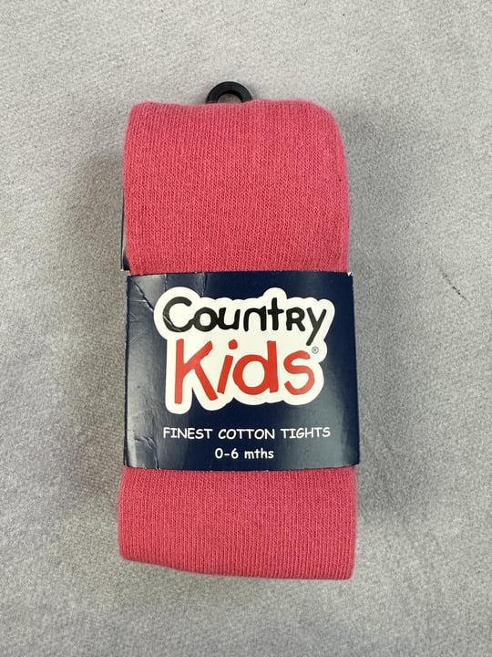 Country Kids Tights Girls Finest Cotton Tights - Size 6 Months