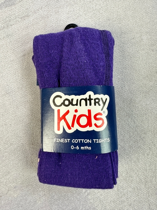 Country Kids Tights Girls Finest Cotton Tights - Size 6 Months