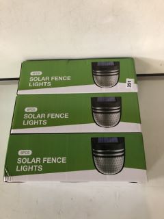 3 X SOLAR FENCE LIGHTS 6PCS