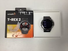 AMAZFIT T-REX 2 SMARTWATCH (ORIGINAL RRP - €229.90) IN BLACK (WITH BOX AND CHARGER) [JPTZ6714].