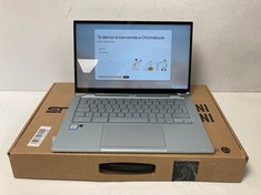 ASUS C433T CHROMEBOOK 50 GB LAPTOP (ORIGINAL RRP - €399.00) IN SILVER (WITH BOX AND CHARGER). INTEL CORE M3-8100Y, 6 GB RAM, [JPTZ6705].