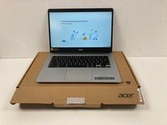 ACER CB314-2H SERIES 50 GB LAPTOP (ORIGINAL RRP - €299.00) IN SILVER (WITH BOX AND CHARGER). ARM CORTEX A53, 8 GB RAM, [JPTZ6648].