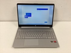 HP 15S-EQ2117NS 512GB SSD LAPTOP (ORIGINAL RRP - €499,99) IN SILVER. (WITH CHARGER. NO CASE, CASE AND KEYBOARD BENT. SUNKEN KEYS. OUTER CASING DENTED AND LOOSE). AMD RYZEN 5 5500U @ 2.10GHZ, 8GB RAM,