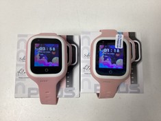 SAVEFAMILY 4G ICONIC + SMARTWATCH (ORIGINAL RRP - €210.00) IN PINK STRAP. (2 X SAVEFAMILY 4G ICONIC + SMARTWATCH WITH BOX AND CHARGERS, SEE IN PHOTOS FOR POSSIBLE DEFECTS) [JPTZ6713]