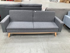 3 SEATER SOFA BED REINE MARENGO INCLUDES TWO CUSHIONS (BROKEN BACK).