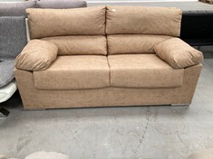 2 SEATER SOFA LIGHT BROWN .