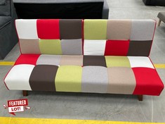 3 SEATER SOFA BED HARLEQUIN FOLDING SINGLE BACK .