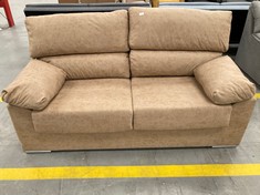 2 SEATER SOFA LIGHT BROWN .