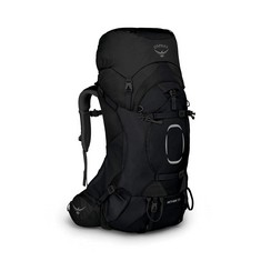 OSPREY AETHER 55 MEN'S HIKING BACKPACK, BLACK, SIZE S/M - LOCATION 8C.