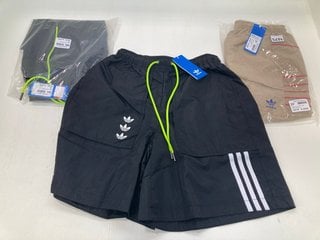 2 X ADIDAS TREFOIL SHORTS - UK SIZE: 6 TO INCLUDE ADIDAS LARGE LOGO SHORTS - UK SIZE: 6: LOCATION - C 11