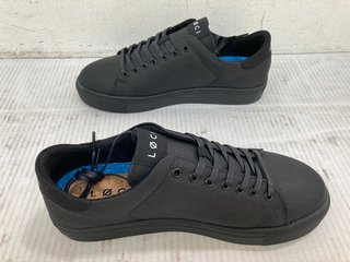 LOCIWEAR VEGAN TRAINERS IN BLACK UK SIZE: 5 - RRP £120: LOCATION - C 12