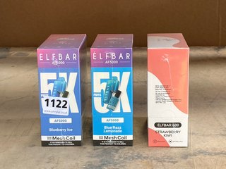 3 X BOX OF DISPOSABLE VAPES TO INCLUDE ELFBAR 600 PUFF CHERRY COLA (PLEASE NOTE: 18+YEARS ONLY. ID MAY BE REQUIRED): LOCATION - D0