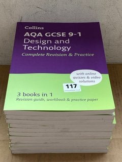 QTY OF COLLINS AQA GCSE 9-1 DESIGN AND TECHNOLOGY COMPLETE REVISION & PRACTICE / 3 BOOKS IN 1: LOCATION - A 1