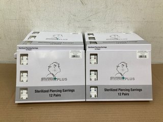 QTY OF STUDENT PLUS 12 PAIRS OF STERILIZED PIERCING EARRINGS: LOCATION - D15