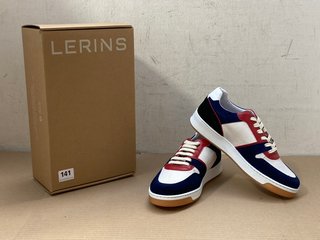 LERINS NAVY SUEDE PREMIUM TRAINERS UK SIZE 8: LOCATION - A 2