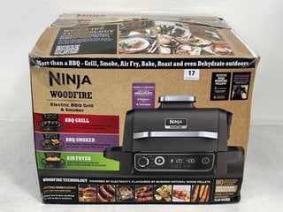 NINJA WOODFIRE ELECTRIC BBQ GRILL & SMOKER - MODEL NO: OG701UK - RRP £238: LOCATION - FRONT BOOTH