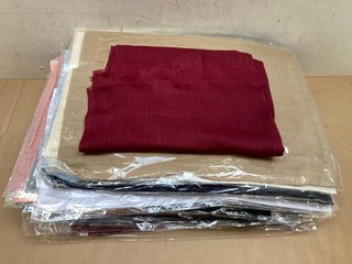 QTY OF SHAWLS IN VARIOUS COLOURS TO INCLUDE BURGUNDY: LOCATION - A 3