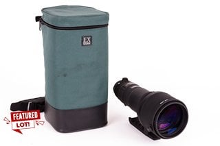 SIGMA APO 500MM F/4.5 EX HSM LENS (NIKON FIT) COMES WITH CASE AND LENS HOOD: LOCATION - FRONT BOOTH