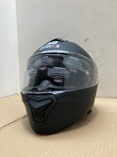 ZORAX PLAIN MATTE BLACK MOTORBIKE HELMET: LOCATION - A7