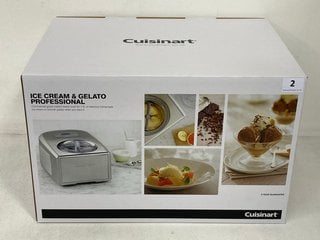 CUISINART ICE CREAM & GELATO PROFESSIONAL COMMERCIAL GRADE INSTANT FREEZE BOWL - MODEL NO: ICE100BCU - RRP £250: LOCATION - FRONT BOOTH