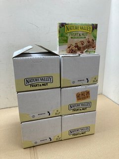 6 X BOX OF 8 NATURE VALLEY FRUIT & NUT BARS - BBE: 15/10/24: LOCATION - A7