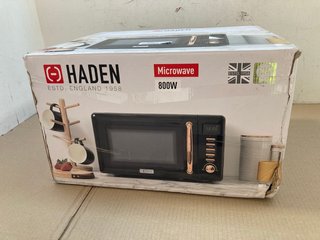 HADEN 800W MICROWAVE IN BLACK & ROSE GOLD: LOCATION - A8