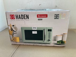 HADEN 800W MICROWAVE IN LIGHT BLUE AND SILVER: LOCATION - A8