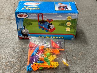 THOMAS & FRIENDS RIDE-ON & WALKER TO INCLUDE TOY BUILDING PIECES: LOCATION - A9