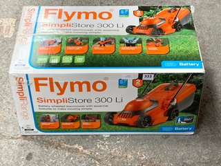 FLYMO SIMPLISTORE 300 L BATTERY WHEELED LAWNMOWER: LOCATION - A9