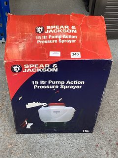 SPEAR & JACKSON 15L PUMP ACTION PRESSURE SPRAYER: LOCATION - A9