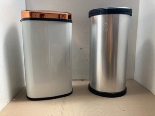 TOWER ROSE GOLD 58L SQUARE SENSOR BIN TO INCLUDE CURVER 40L DECO BIN: LOCATION - A10