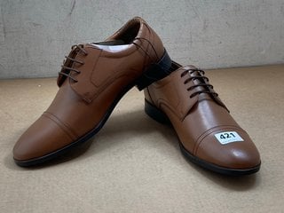 GEORGE PREMIUM LEATHER UPPERS BROWN SHOES SIZE UK9: LOCATION - A13