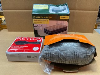 REVLON SALON ONE HAIR DRYER AND STEP VOLUMISER TO INCLUDE GREENHAVEN PREMIUM RAISED SINGLE AIRBED TO INCLUDE EHEYCIGA SHREDDED MEMORY FOAM EXTRA LARGE WASHABLE DOG BED: LOCATION - A15