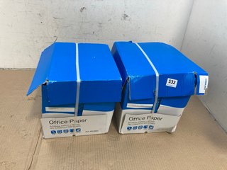 2 X BOX OF A4 OFFICE COPY PAPER: LOCATION - B 13