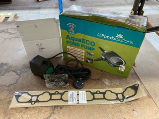 3 X GENERAL ITEMS TO INCLUDE ALL POND SOLUTIONS AQUA ECO POND PUMP: LOCATION - B 12