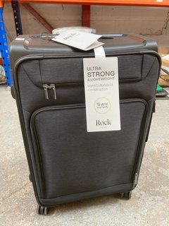 ROCK ULTRA STRONG AND LIGHTWEIGHT WHEELED SUITCASE IN DARK GREY: LOCATION - B 12