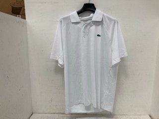 LACOSTE SPORT POLO SHIRT IN WHITE SIZE 2XL: LOCATION - B11