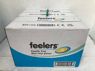 2 X BOX OF 20 100PC FEELERS POWDER FREE BLUE VINYL GLOVES: LOCATION - B11