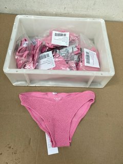 QTY OF OFU TEXTURE HIGH LEG BIKINI BOTTOMS IN PINK: LOCATION - B10