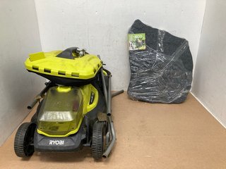 RYOBI LAWNMOWER TO INCLUDE 4 X STEPPING STONE NATURAL IN GREY - SIZE: 42 x 53 CM: LOCATION - B 7