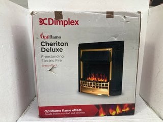 DIMPLEX CHERITON DELUXE FREESTANDING ELECTRIC FIRE - SIZE: 68.2 x 63.9 x 19.4 CM: LOCATION - B 5