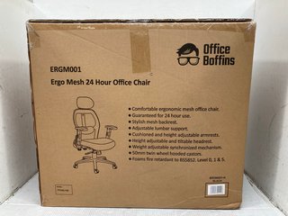 OFFICE BOFFINS ERGM001 OFFICE CHAIR IN BLACK: LOCATION - B1