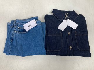 3 X WOMENS CLOTHING TO INCLUDE 2 X ALIGNE MASON DENIM SHIRT DRESS IN BLUE SIZE UK12: LOCATION - C0