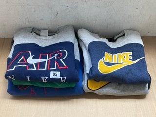 5 X ASSORTED BOYS SWEATSHIRTS TO INCLUDE NIKE - UK SIZE: 128-140 CM: LOCATION - A 0