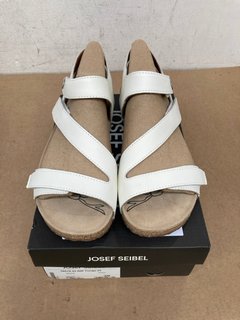 JOSEF SEIBEL TONGA SANDAL IN WHITE SIZE 6: LOCATION - C1