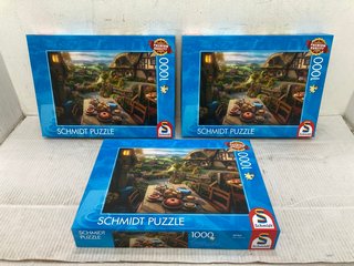 3 X SCHMIDT 1000PC JIGSAW PUZZLES: LOCATION - C6