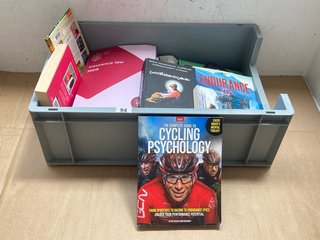 QTY OF BOOKS TO INCLUDE ' THE COMPLETE GUIDE TO CYCLING PSYCHOLOGY ' BY DR JIM TAYLOR & MARK BEAUMONT: LOCATION - A 0