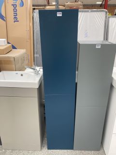 (COLLECTION ONLY) WALL HUNG 2 DOOR BATHROOM CABINET IN TEAL 1450 X 290 X 260MM - RRP £505: LOCATION - C7