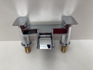 DECK MOUNTED WATERFALL SPOUT BATH FILLER IN CHROME - RRP £305: LOCATION - RACKING 1